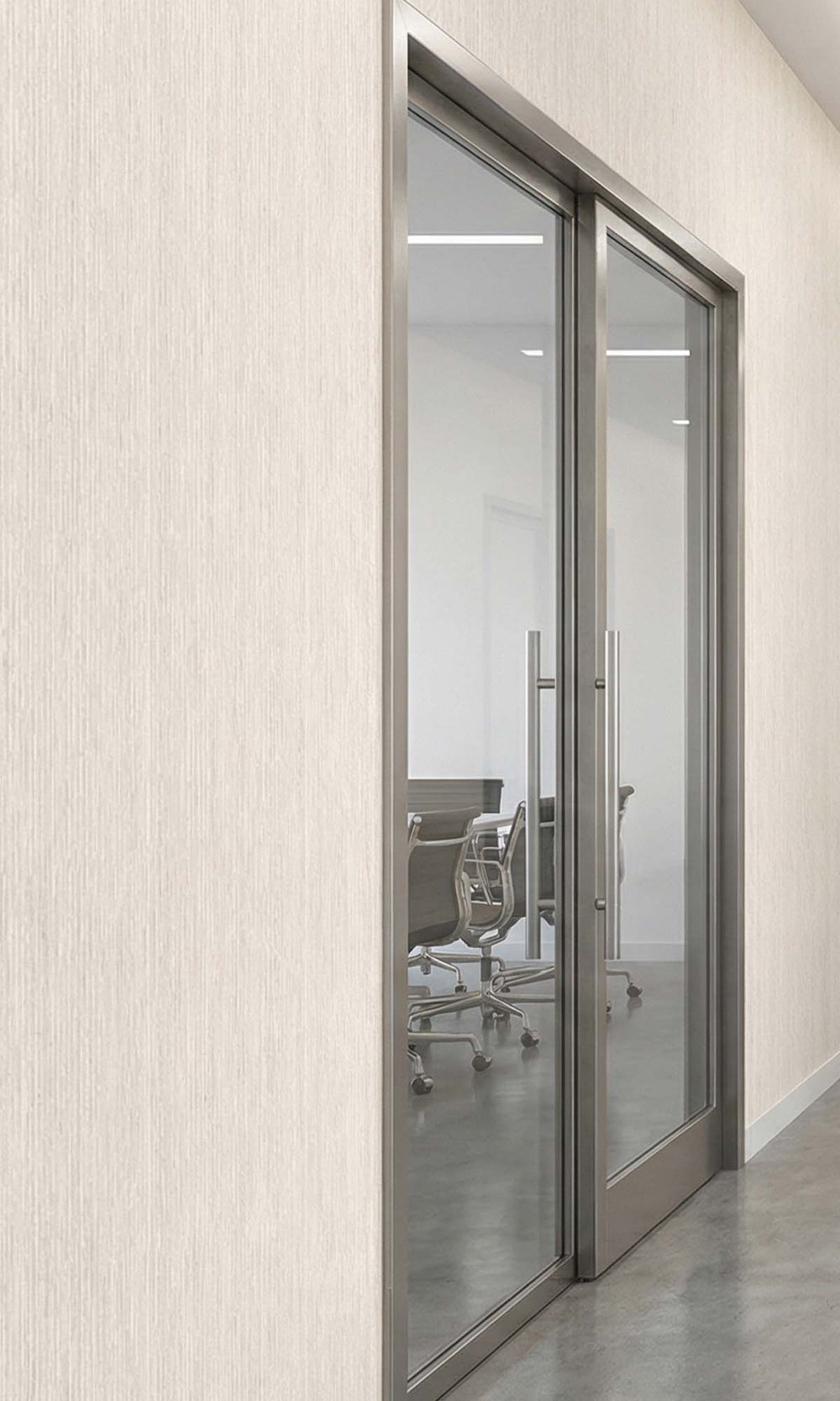 Oyster Haze Faux Grasscloth Commercial Wallpaper C7867