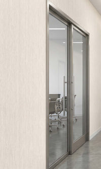 Oyster Haze Faux Grasscloth Commercial Wallpaper C7867