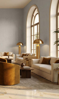 Thistle Grey Faux Grasscloth Commercial Wallpaper C7871