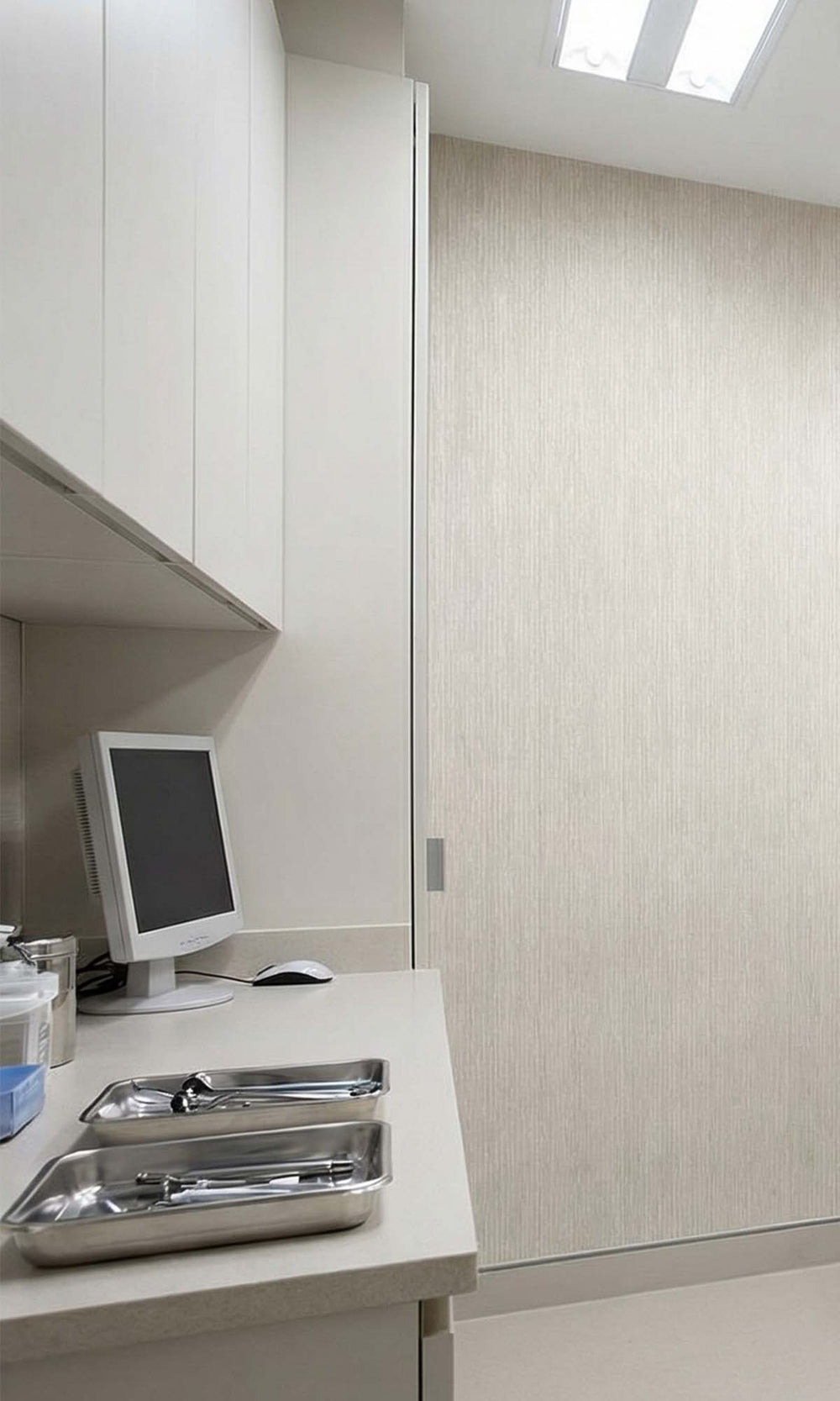 Thistle Grey Faux Grasscloth Commercial Wallpaper C7871