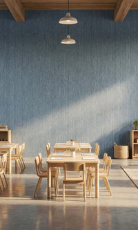 Canyon Blue Faux Grasscloth Commercial Wallpaper C7873