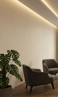 Modern Ivory Speckled Grain Commercial Wallpaper C7880