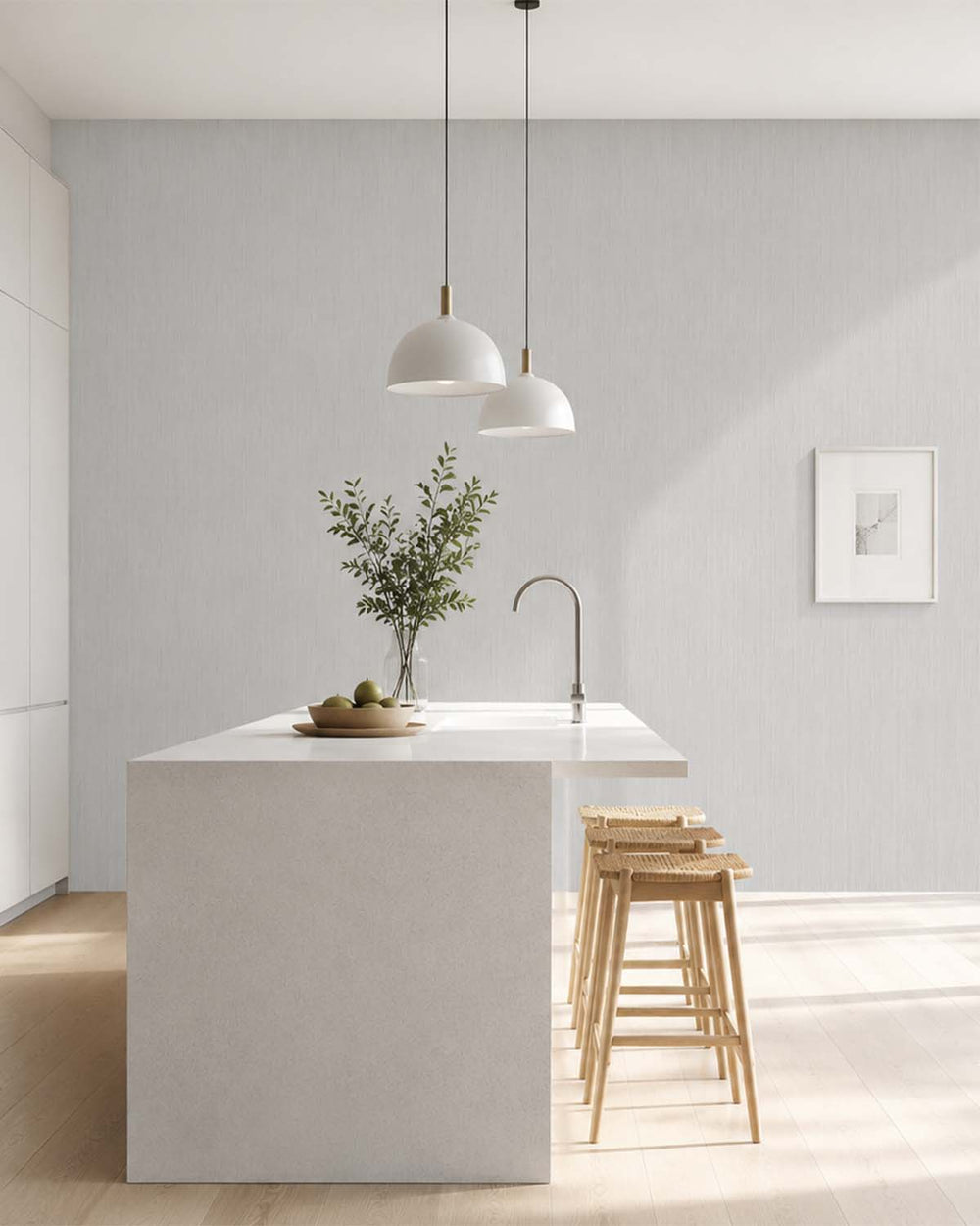 Light Brume Linear Stria  Commercial Wallpaper C7899