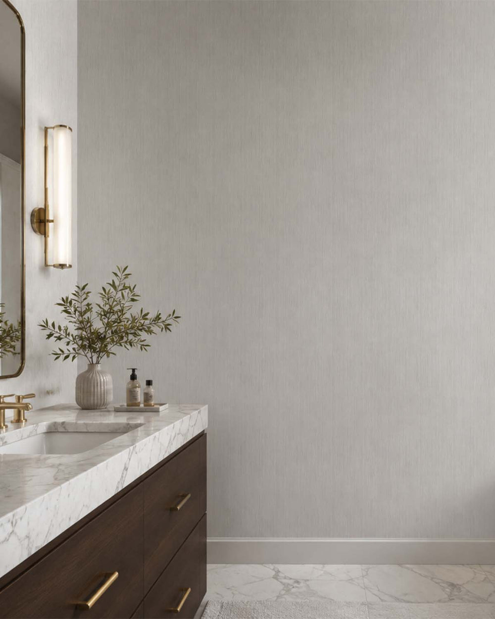 Light Brume Linear Stria  Commercial Wallpaper C7899