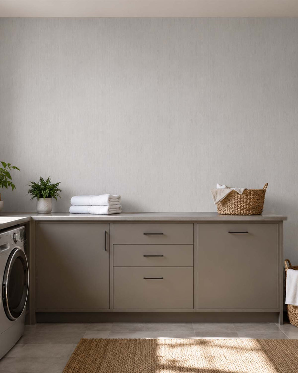 Light Brume Linear Stria  Commercial Wallpaper C7899