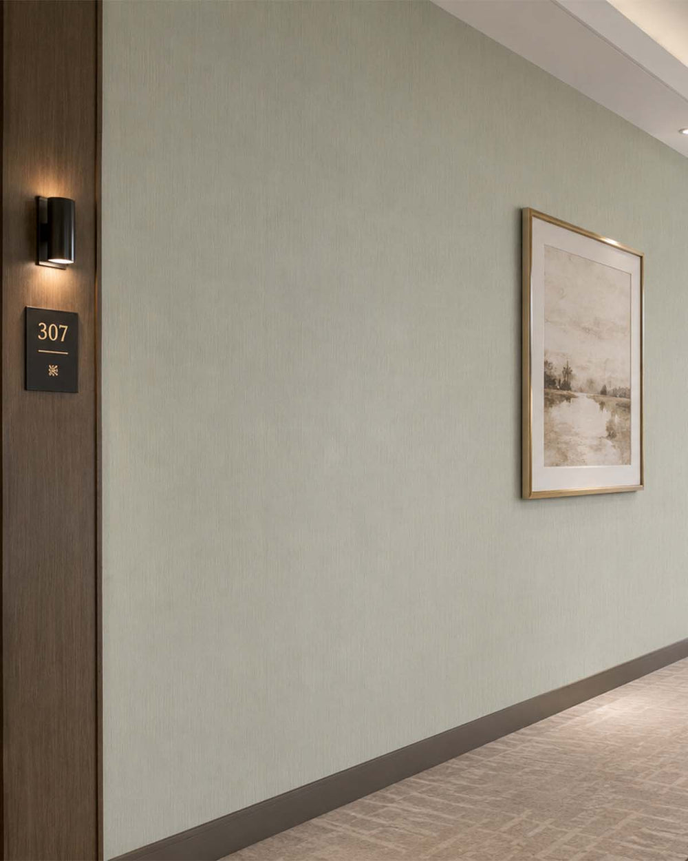 Bauhaus Tan Linear Stria  Commercial Wallpaper C7900