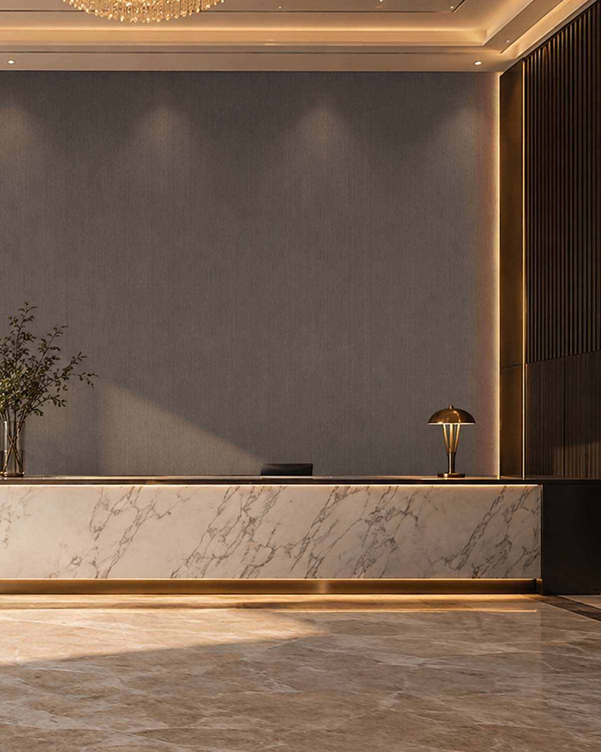 Davy's Grey Linear Stria  Commercial Wallpaper C7907