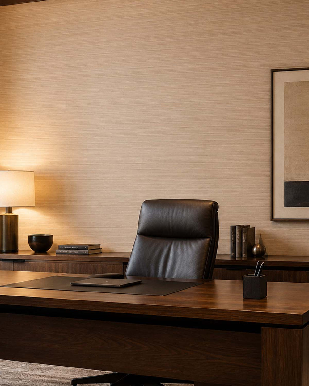 Grain Brown Faux Silk Weave Commercial Wallpaper C7916