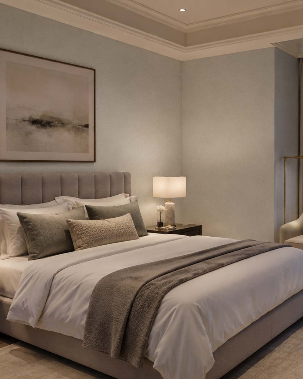 Mist Grey Heathered Tweed Matte Commercial Wallpaper C7926