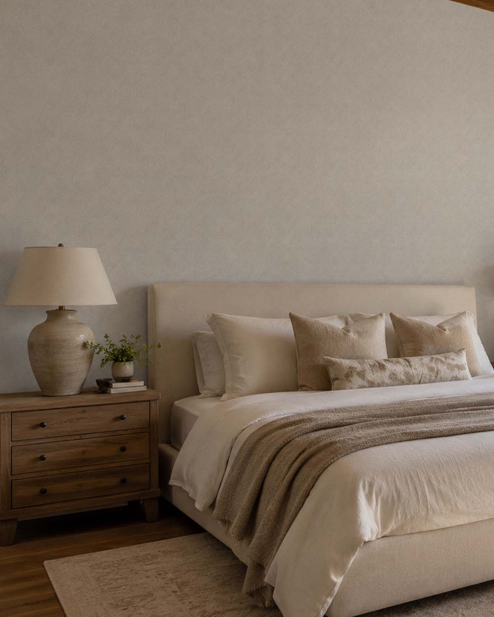Soft Dove Heathered Tweed Matte Commercial Wallpaper C7928