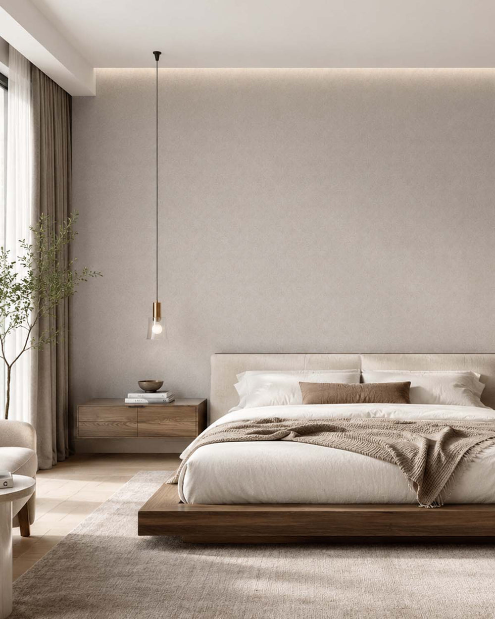 Silver Cloud Heathered Tweed Matte Commercial Wallpaper C7930