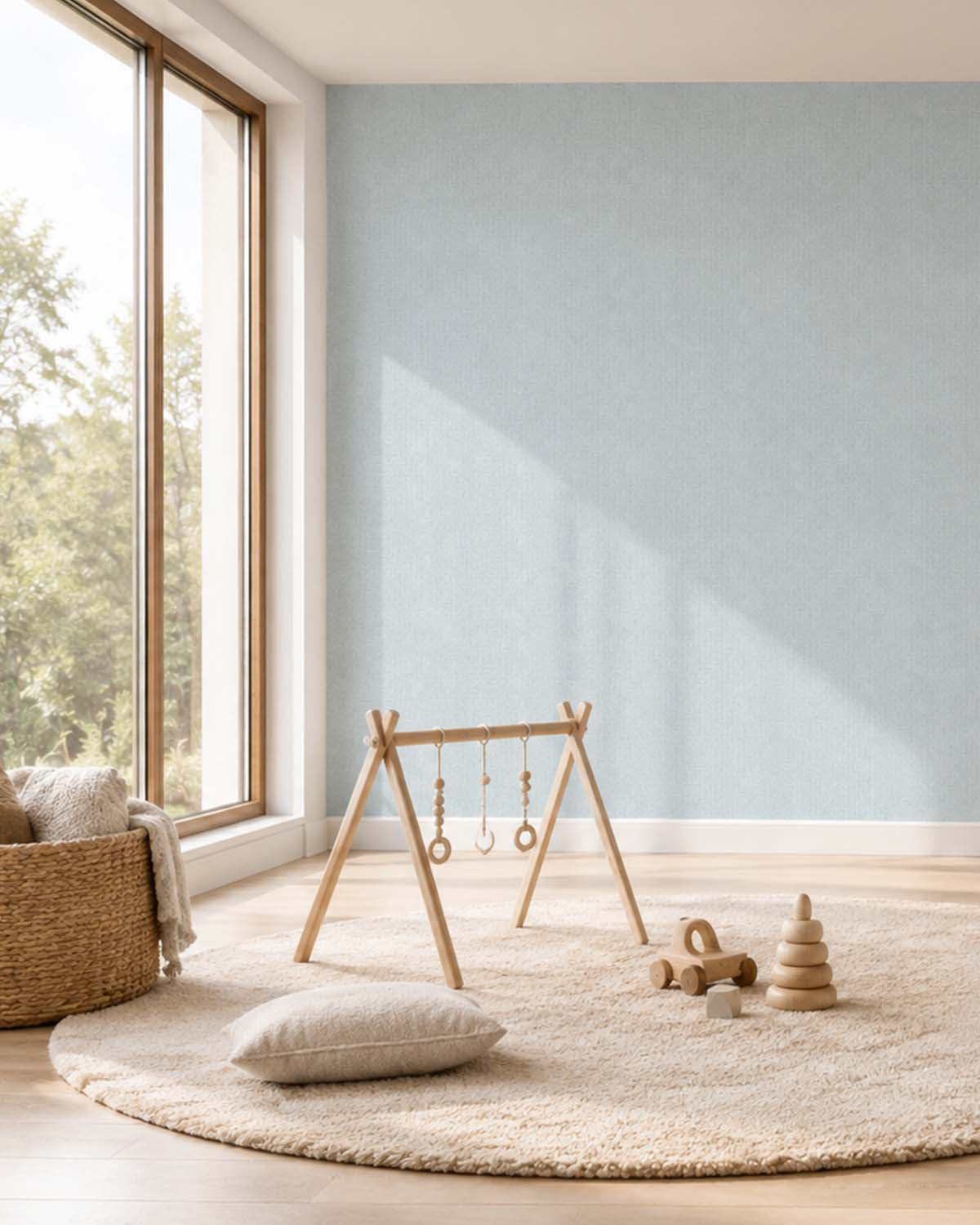 Blue Spruce Heathered Tweed Matte Commercial Wallpaper C7933