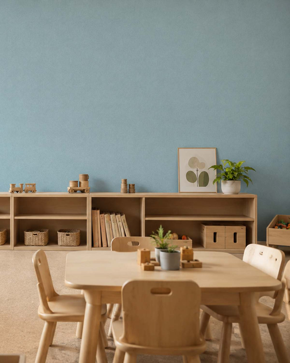 Mythical Blue Heathered Tweed Matte Commercial Wallpaper C7934