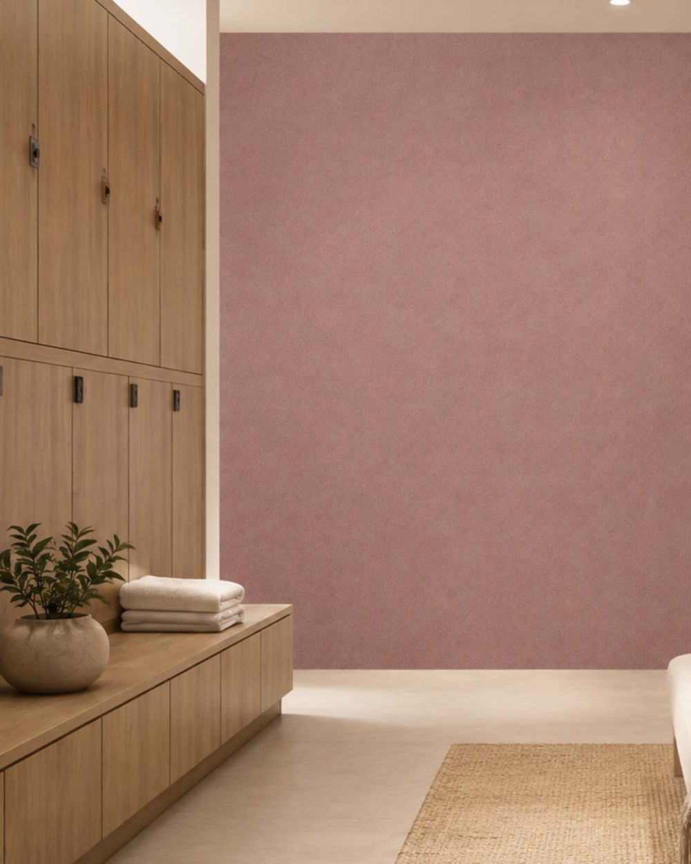 Oriental Pink Heathered Tweed Matte Commercial Wallpaper C7936