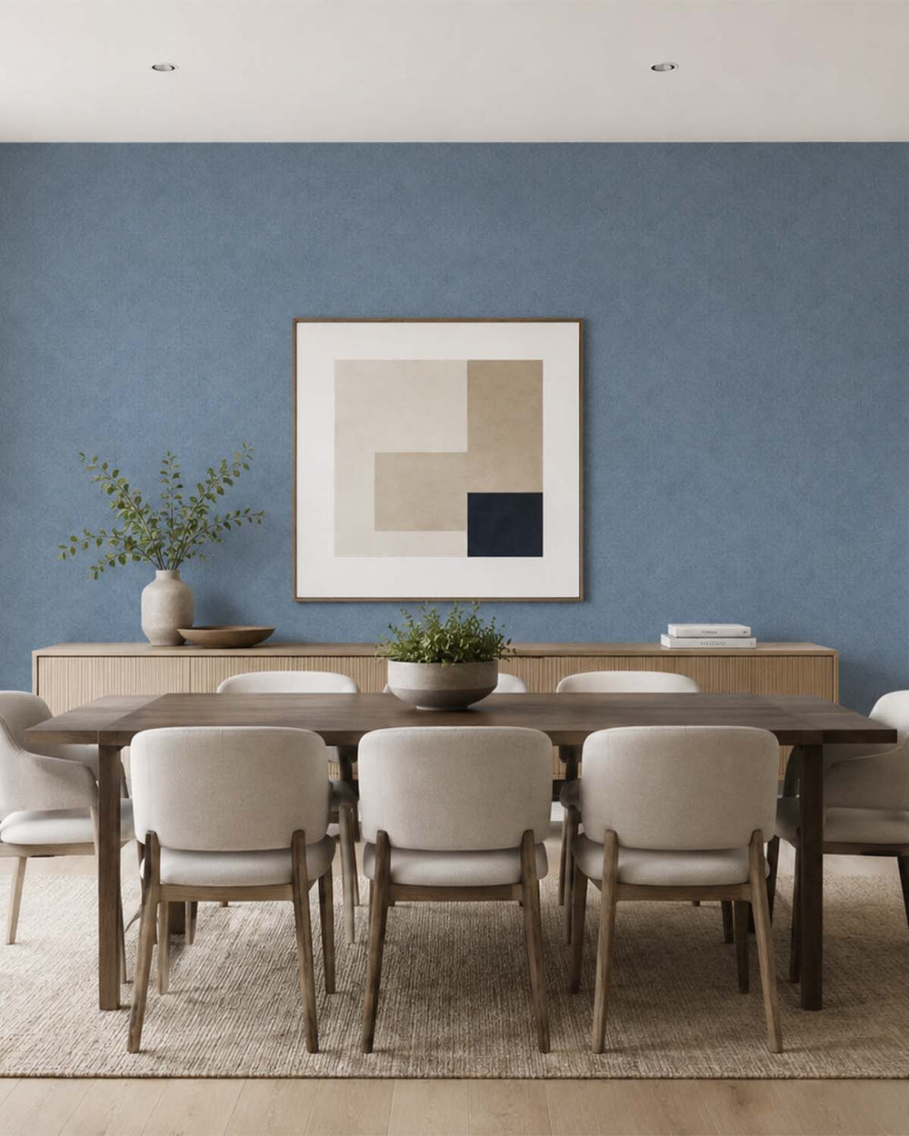 Blue Oar Heathered Tweed Matte Commercial Wallpaper C7937