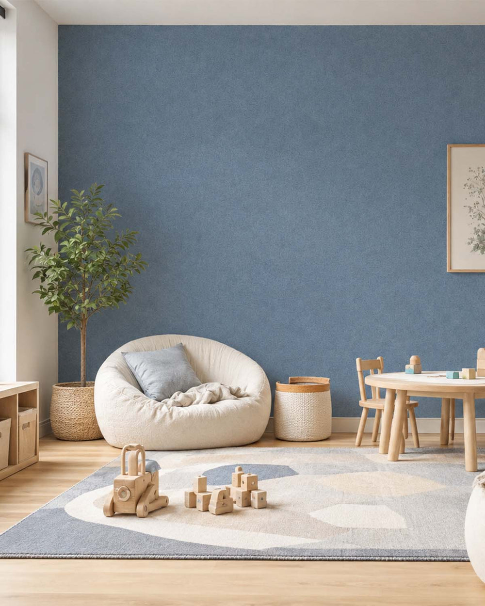 Blue Oar Heathered Tweed Matte Commercial Wallpaper C7937
