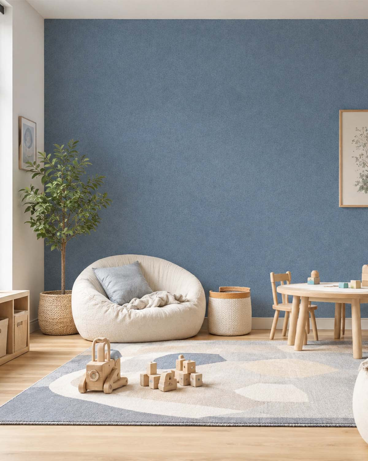 Blue Oar Heathered Tweed Matte Commercial Wallpaper C7937