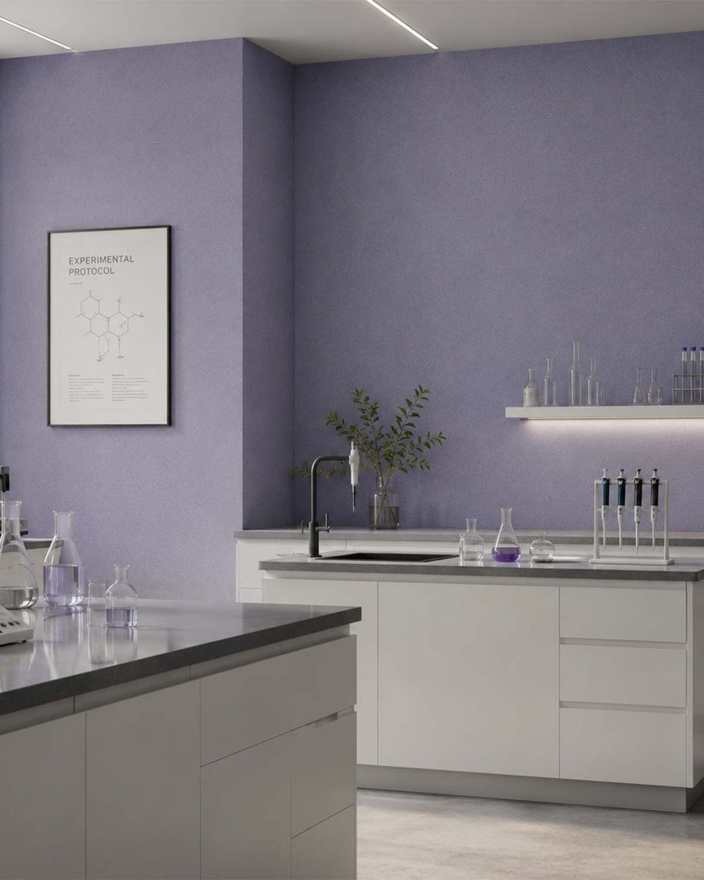 Wild Wisteria Heathered Tweed Matte Commercial Wallpaper C7938