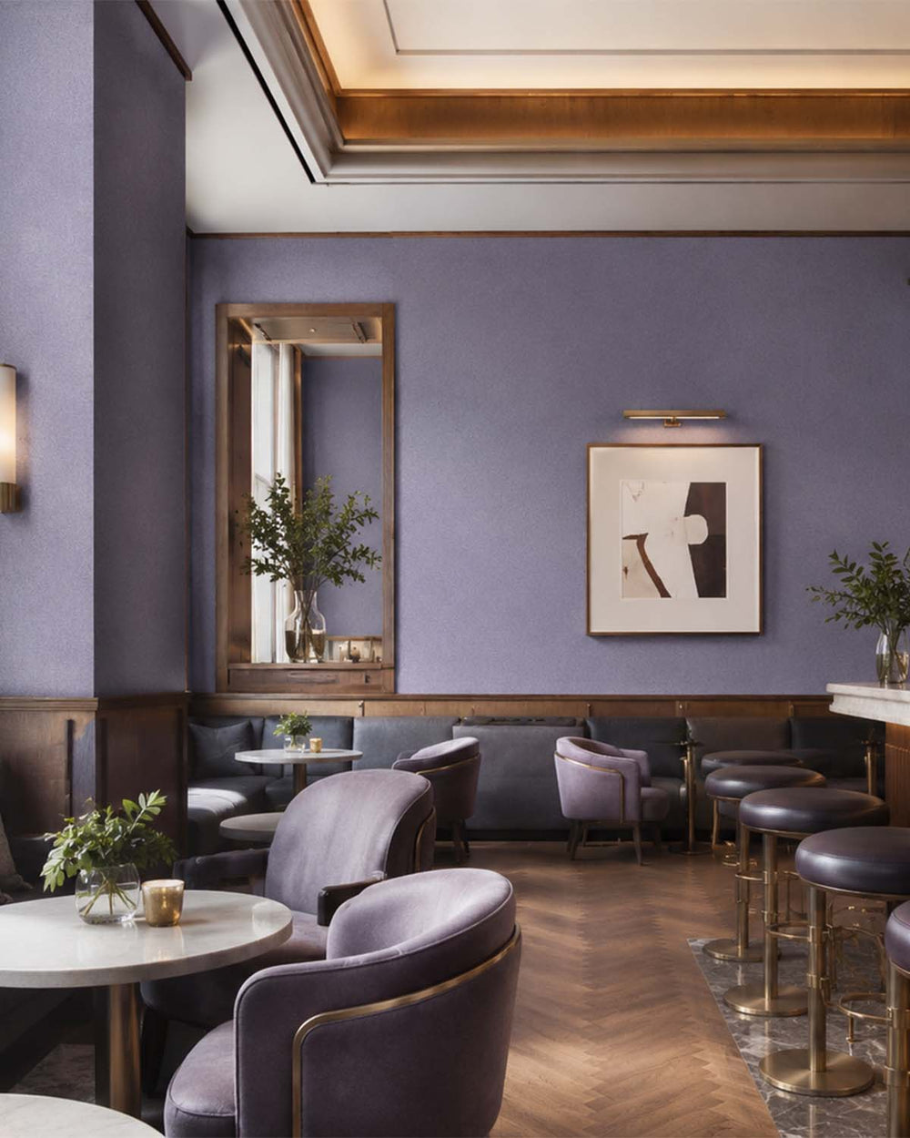 Wild Wisteria Heathered Tweed Matte Commercial Wallpaper C7938