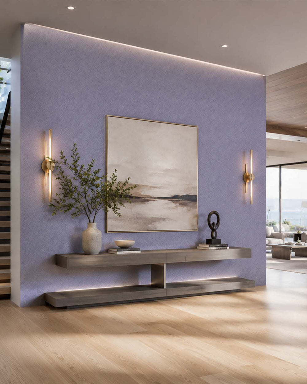 Wild Wisteria Heathered Tweed Matte Commercial Wallpaper C7938