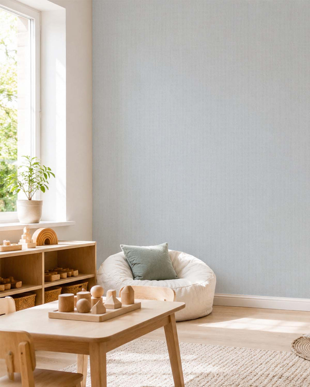 Porpoise Fin Modern Vertical Weave Commercial Wallpaper C7944