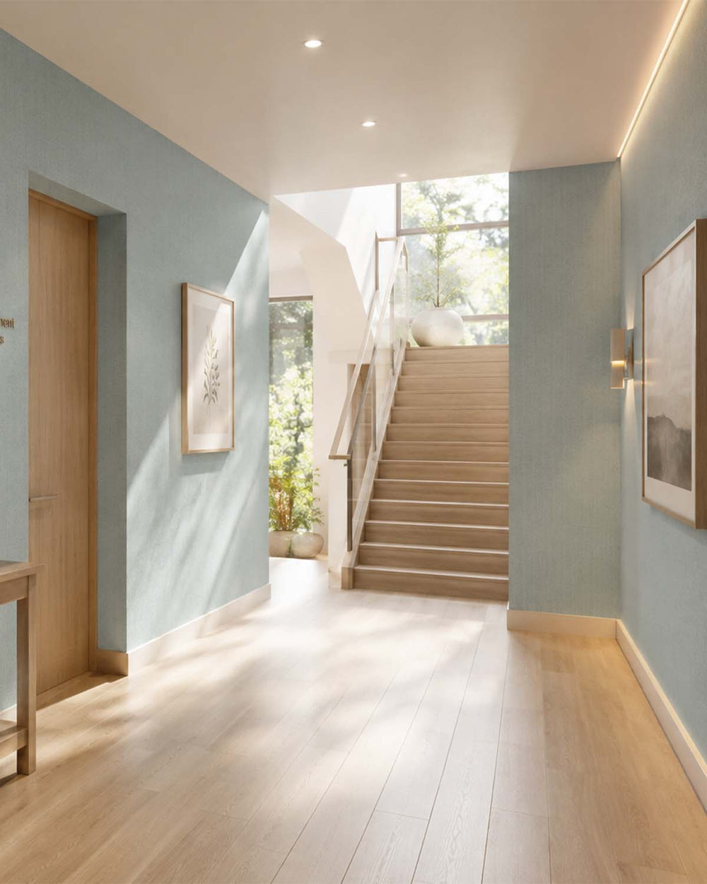 Grey Mist Modern Vertical Weave Commercial Wallpaper C7946