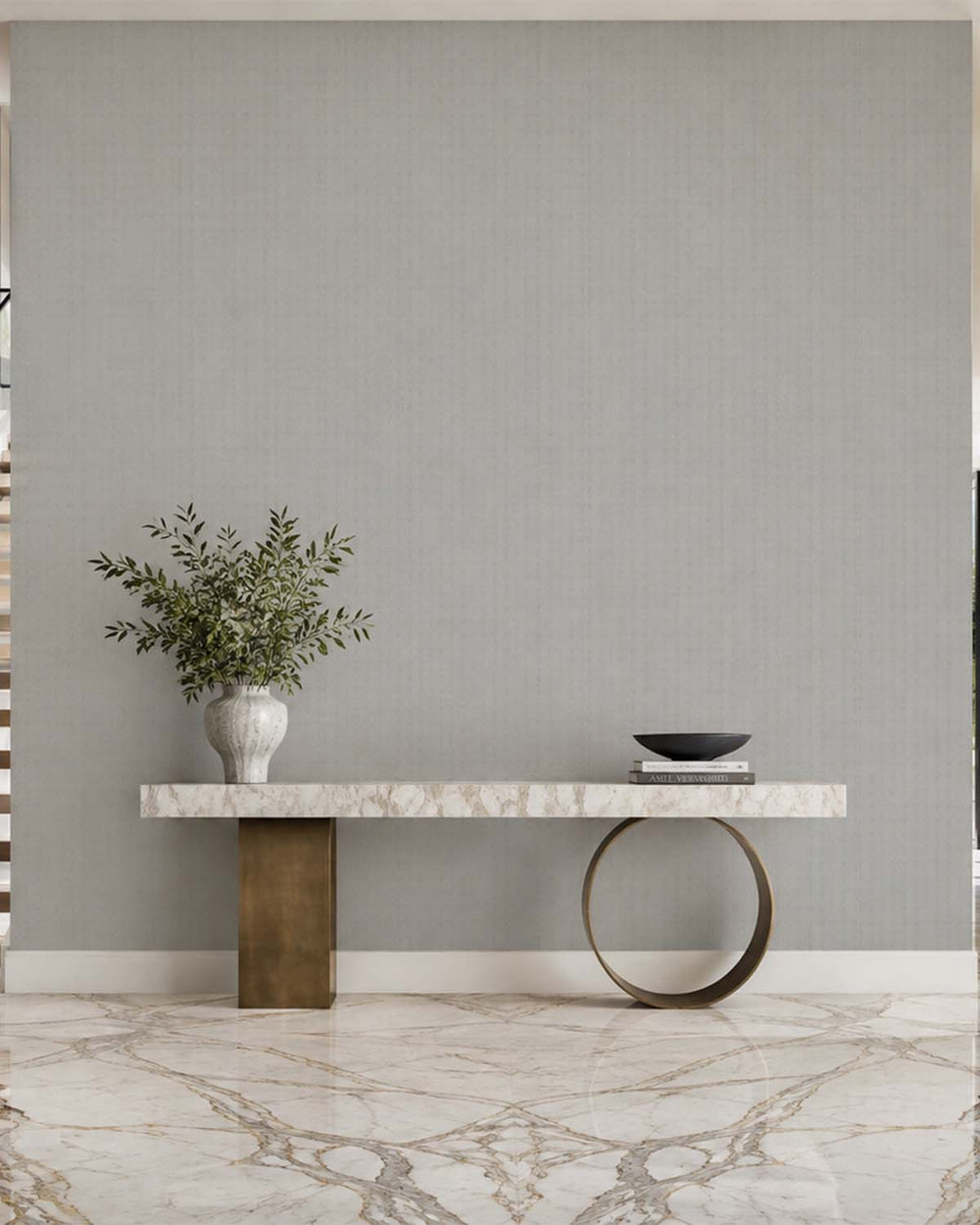 Silver Chalice Modern Vertical Weave Commercial Wallpaper C7947