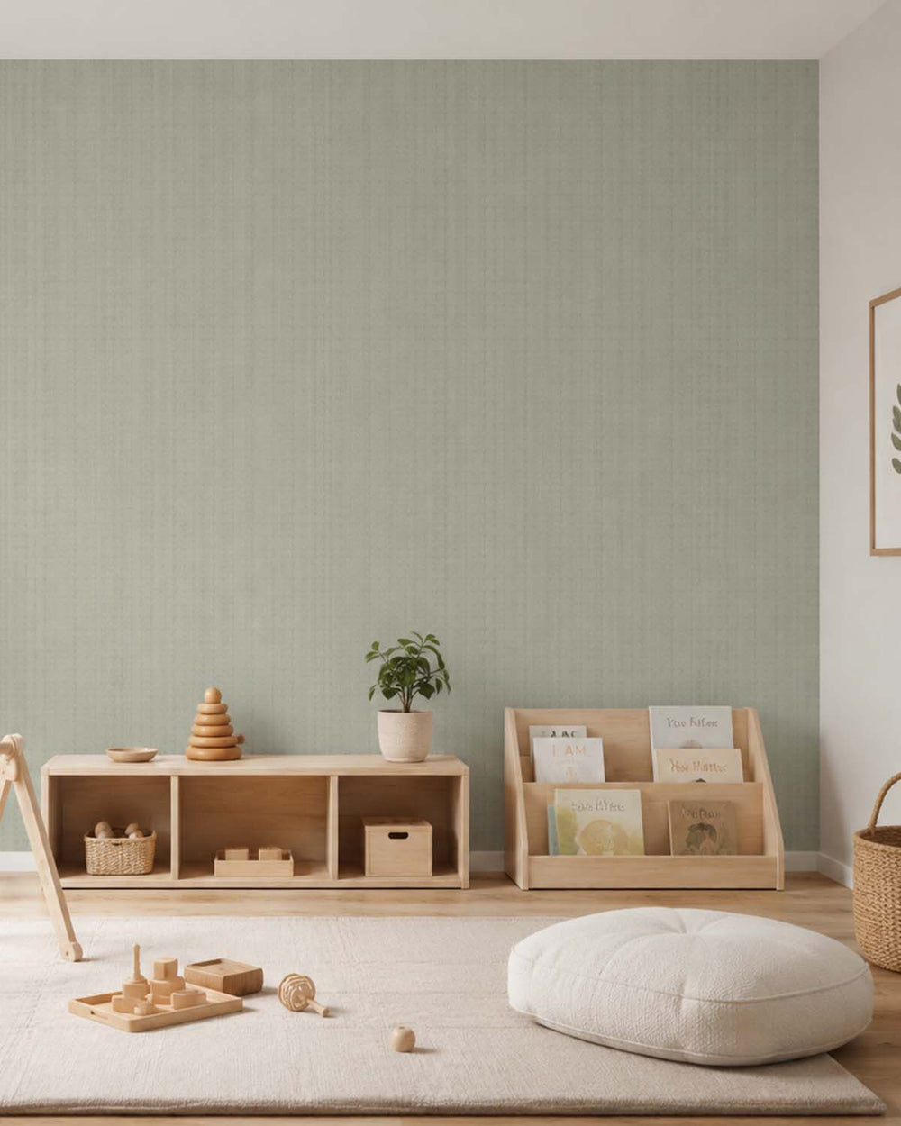 Fennel Stem Modern Vertical Weave Commercial Wallpaper C7948