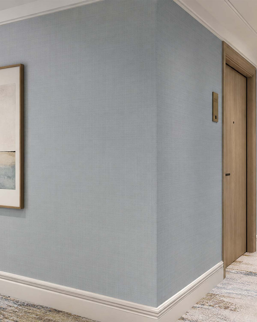 Oslo Grey Modern Vertical Weave Commercial Wallpaper C7950