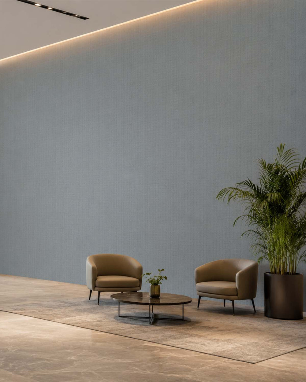 Oslo Grey Modern Vertical Weave Commercial Wallpaper C7950