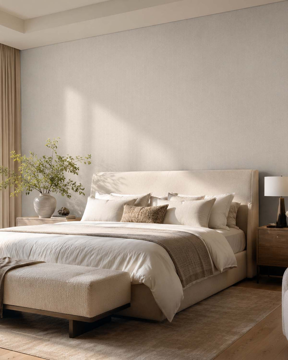 Silver Laurel Faux Fine Weave Commercial Wallpaper C7956