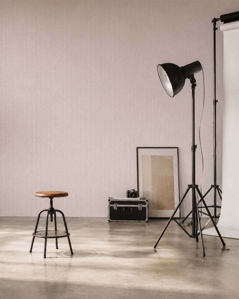 Soft Blush Faux Fine Weave Commercial Wallpaper C7959