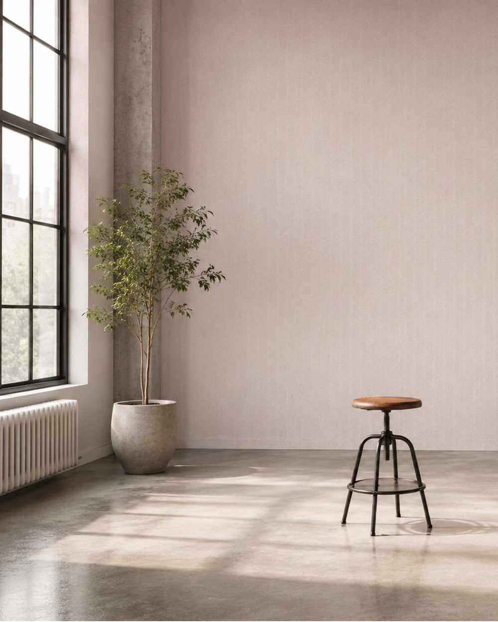 Soft Blush Faux Fine Weave Commercial Wallpaper C7959