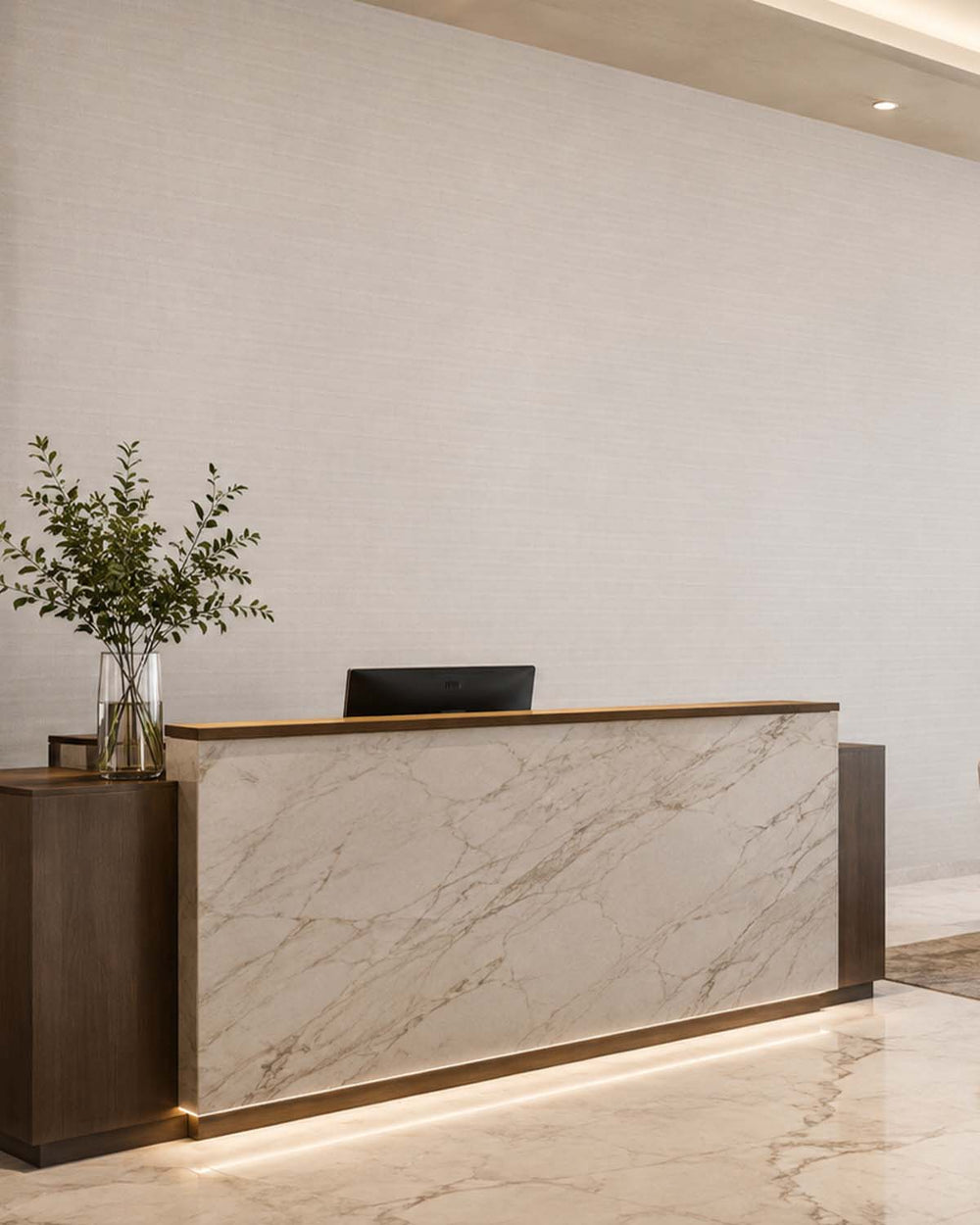 Quartz Sand Aura Faux Linen  Commercial Wallpaper C7971