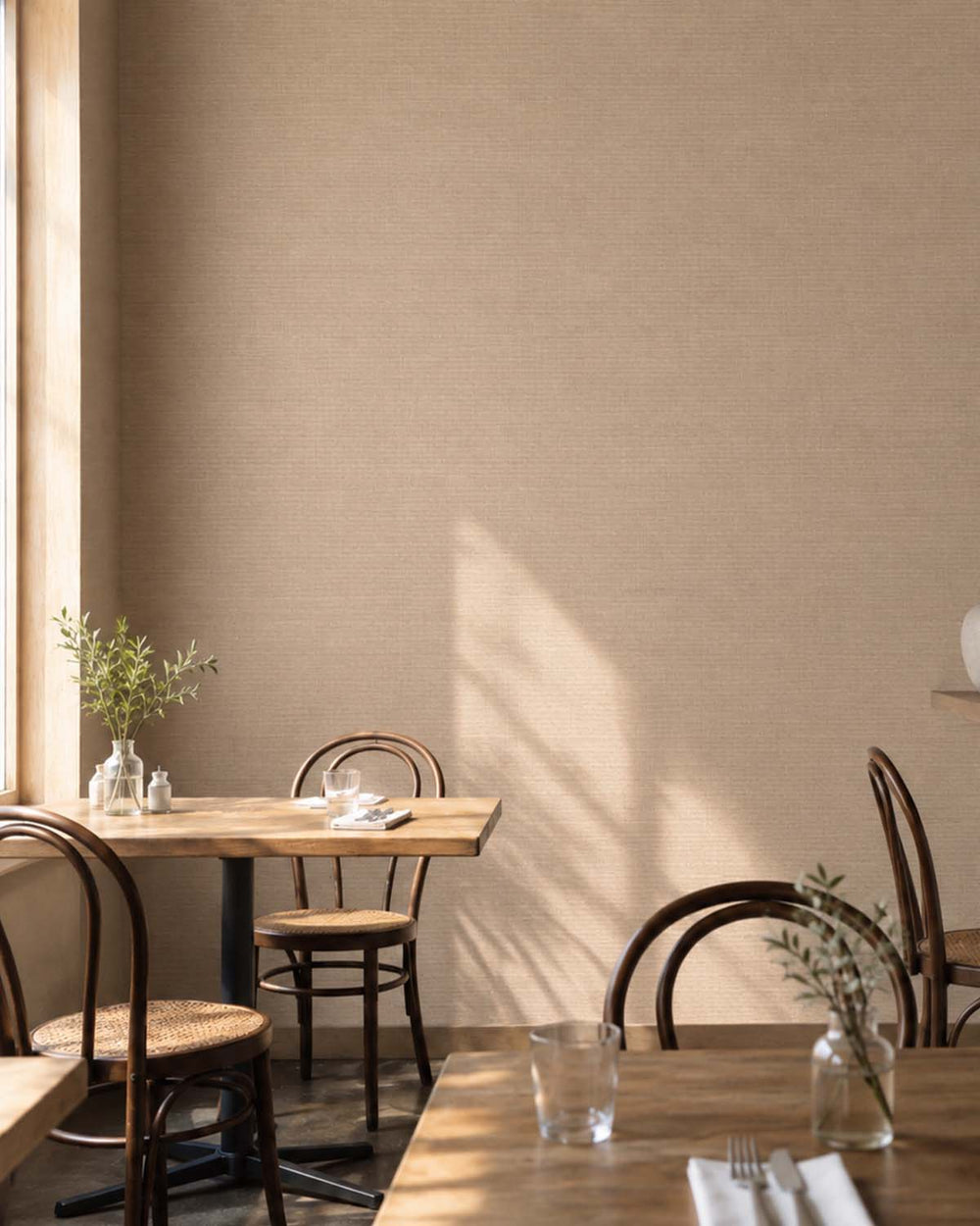 Birchwood Aura Faux Linen  Commercial Wallpaper C7978