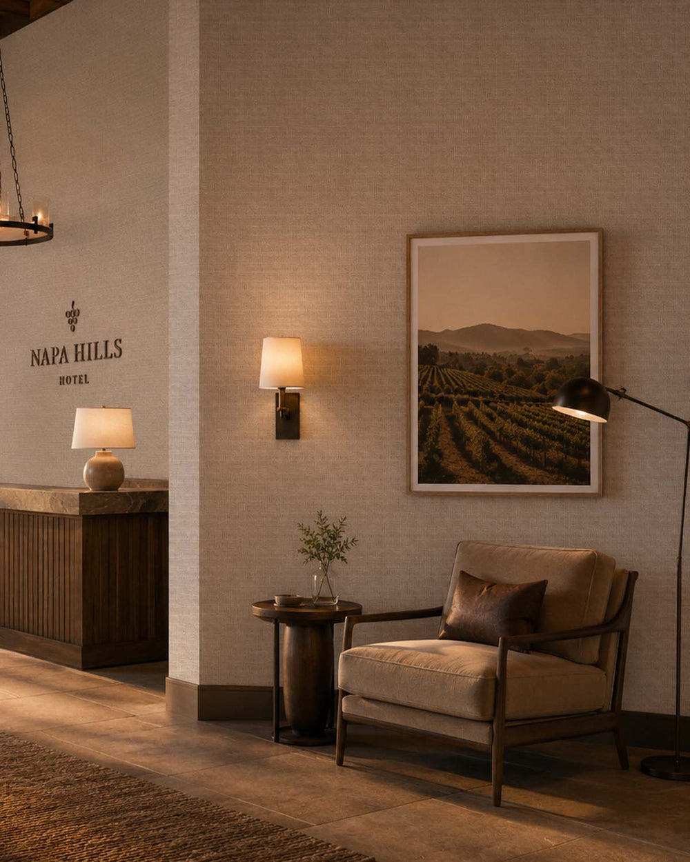 Desert Suede Aura Faux Linen  Commercial Wallpaper C7979
