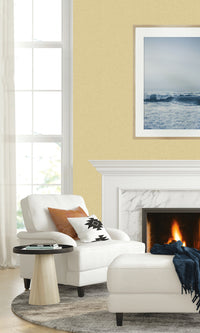 Pine Wood French Linen Weave Textured Vinyl Commercial Wallpaper C7712