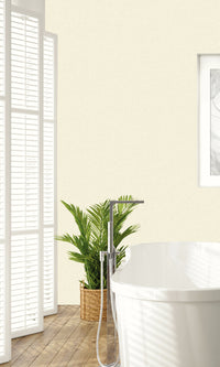 Latte Foam French Linen Weave Textured Vinyl Commercial Wallpaper C7711