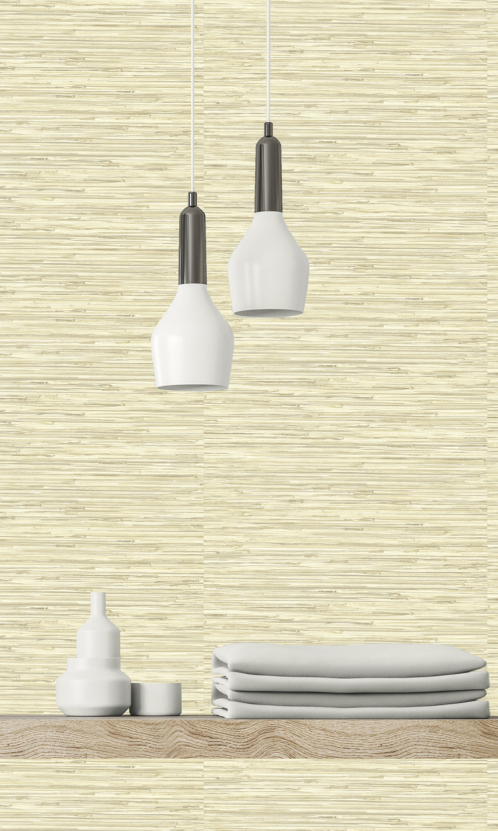 Prairie Grasscloth Inspired Vinyl Commercial Wallpaper C7615