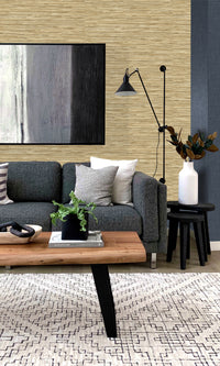 Grasslands Grasscloth Inspired Vinyl Commercial Wallpaper C7616