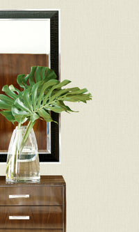 Ecru Plain Textured Vinyl Commercial Wallpaper C7576