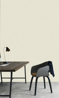 Ecru Plain Textured Vinyl Commercial Wallpaper C7576