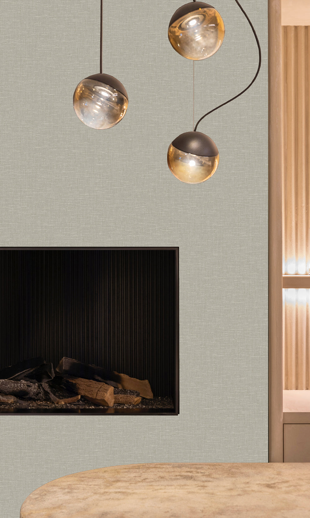 Shale Linen Weave Textured Vinyl Commercial Wallpaper C7706