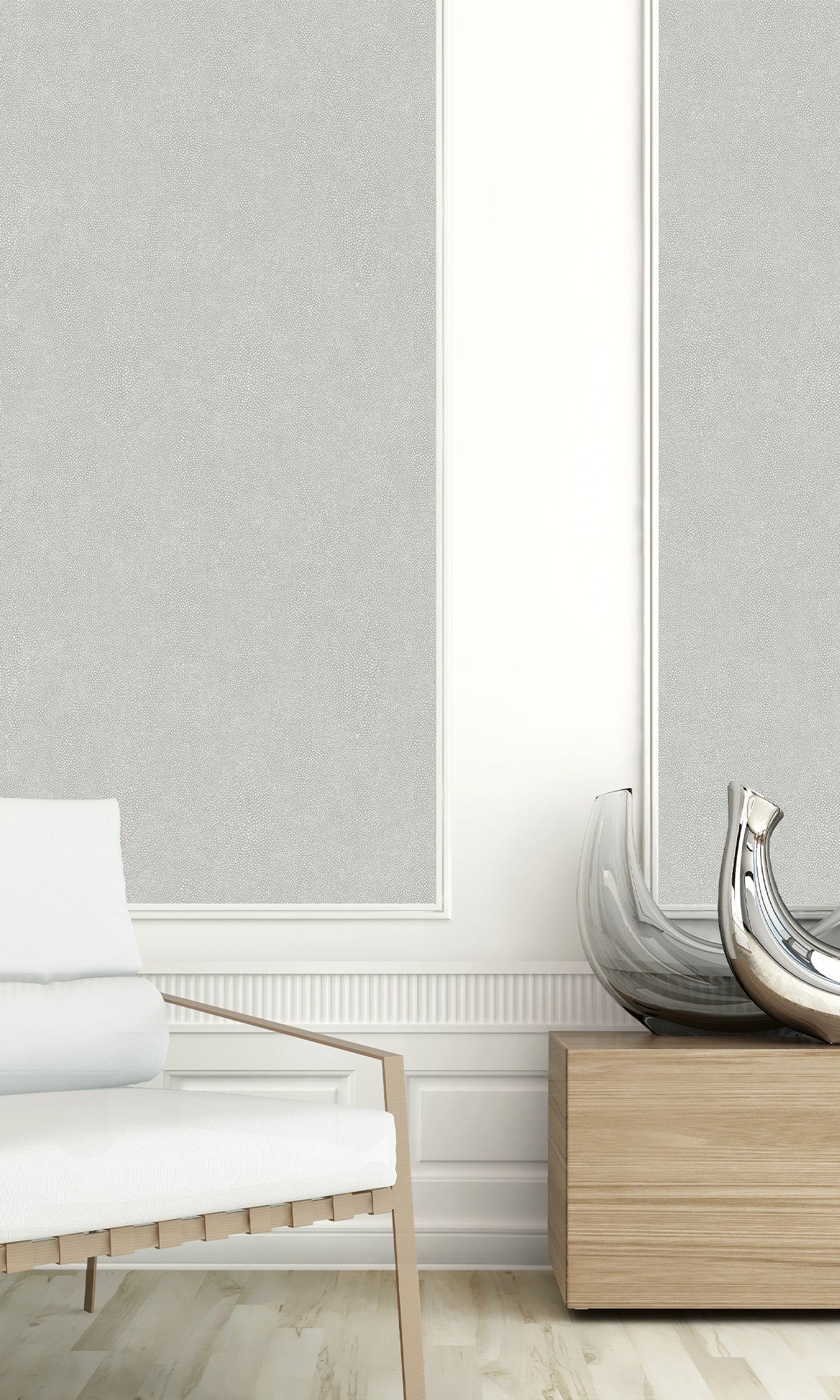 Ash Faux Leather Textured Vinyl Commercial Wallpaper C7716