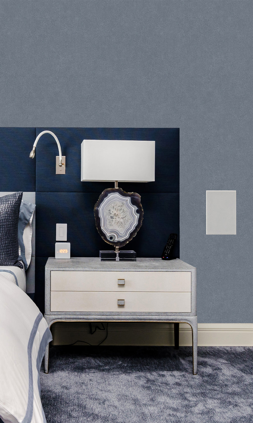 Stonewash Faux Leather Textured Vinyl Commercial Wallpaper C7714