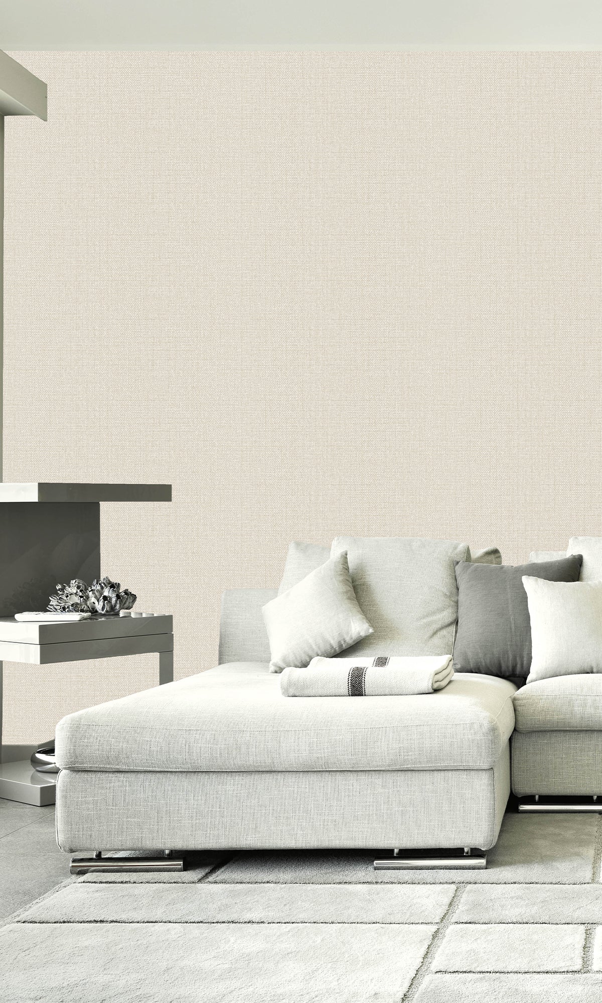 Sandalwood Plain Weave Textured Vinyl Commercial Wallpaper C7691