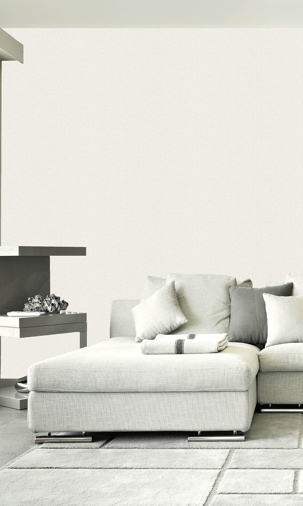 Alabaster Linen Textured Vinyl Wallpaper C7606