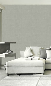 Harbor Grey Linen Textured Vinyl Wallpaper C7610