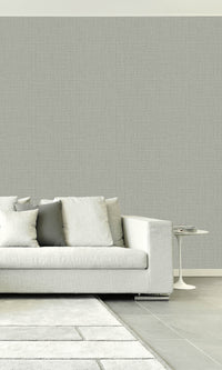 Harbor Grey Linen Textured Vinyl Wallpaper C7610