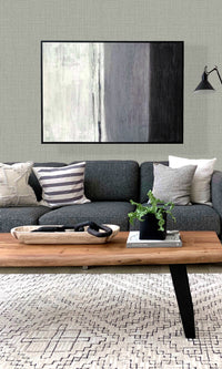 Harbor Grey Linen Textured Vinyl Wallpaper C7610